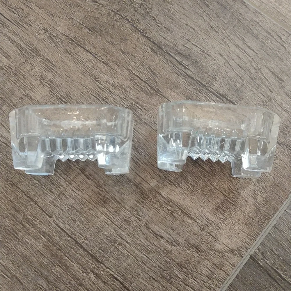 Set of‎ 2 crystal salt cellar / dip cup